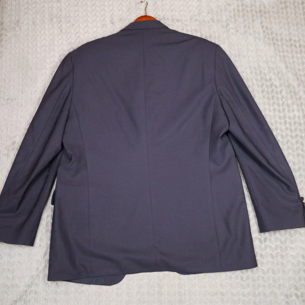 Lauren Ralph Lauren Blazer Men 45L Navy Blue Gold Crest Buttons Wool Blend 2-Btn